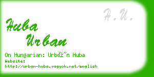 huba urban business card
